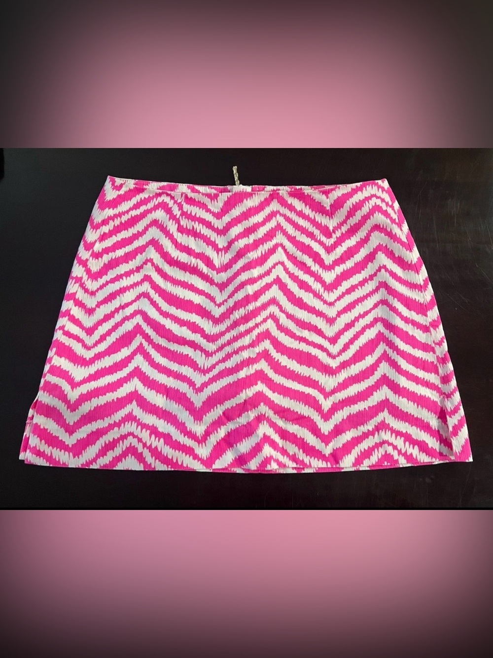 LILLY PULITZER Size 2 Ella Tropical Pink Zebra Print Cotton Skort Excellent